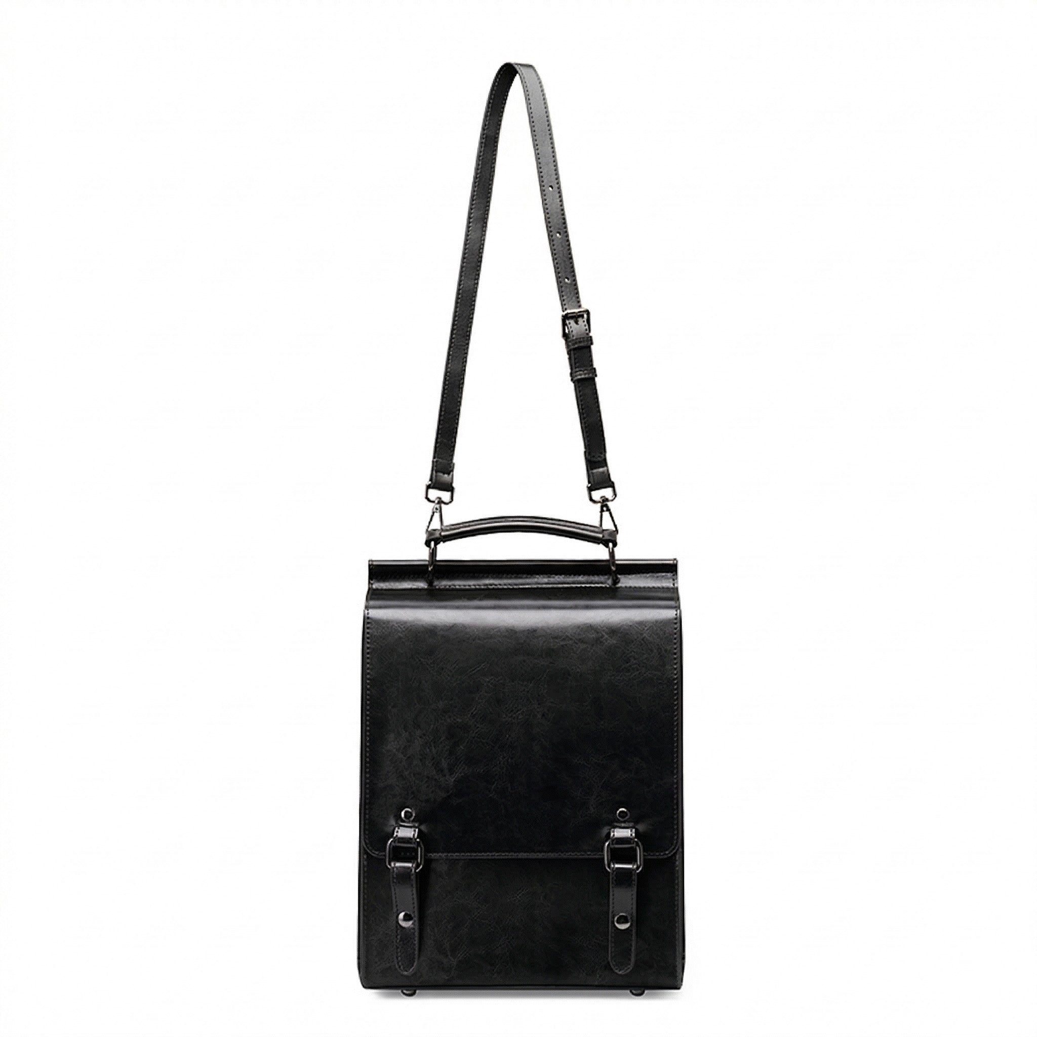 Mochila de cuero para mujer Valmio Tonora - negro
