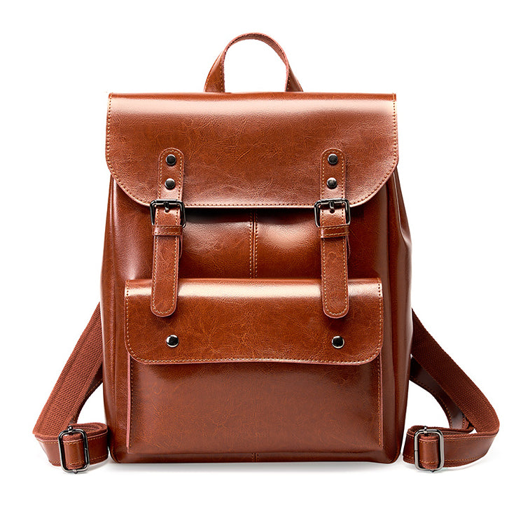 Sac à dos femme en cuir Valmio Delora - marron