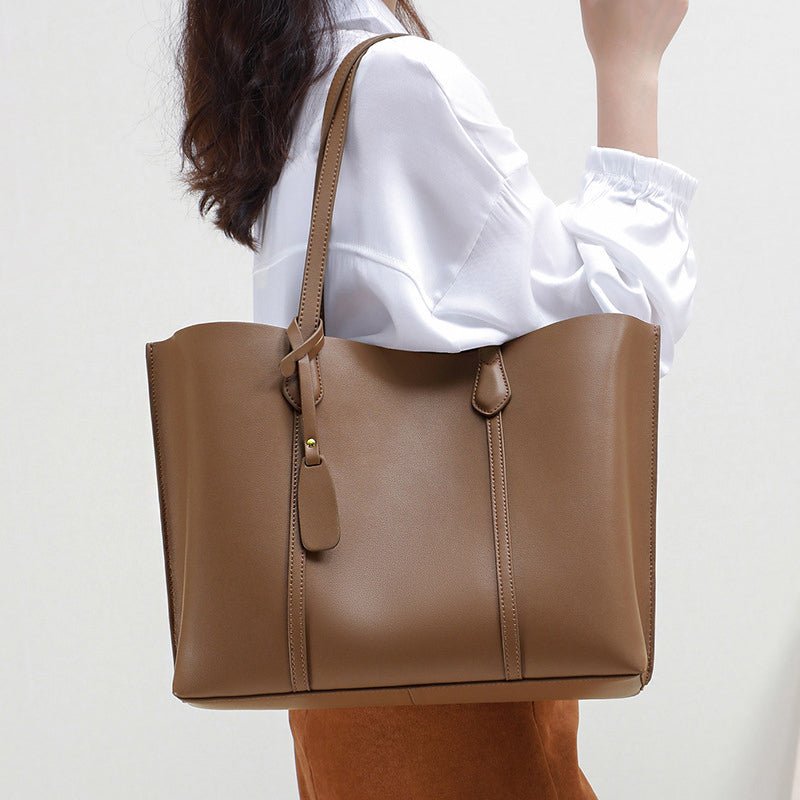 Valmio Nivora leather women's handbag - brown