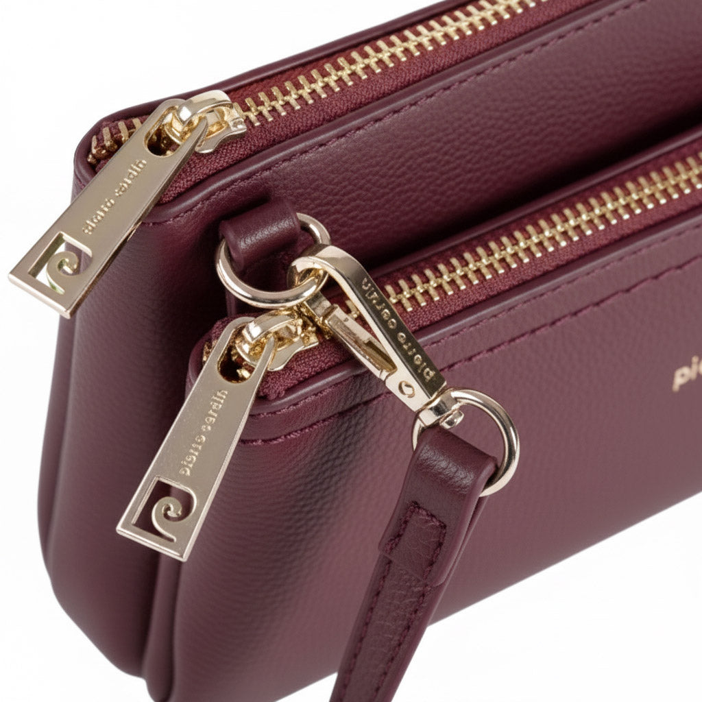PIERRE CARDIN 86575 Bordeaux eco-leather handbag