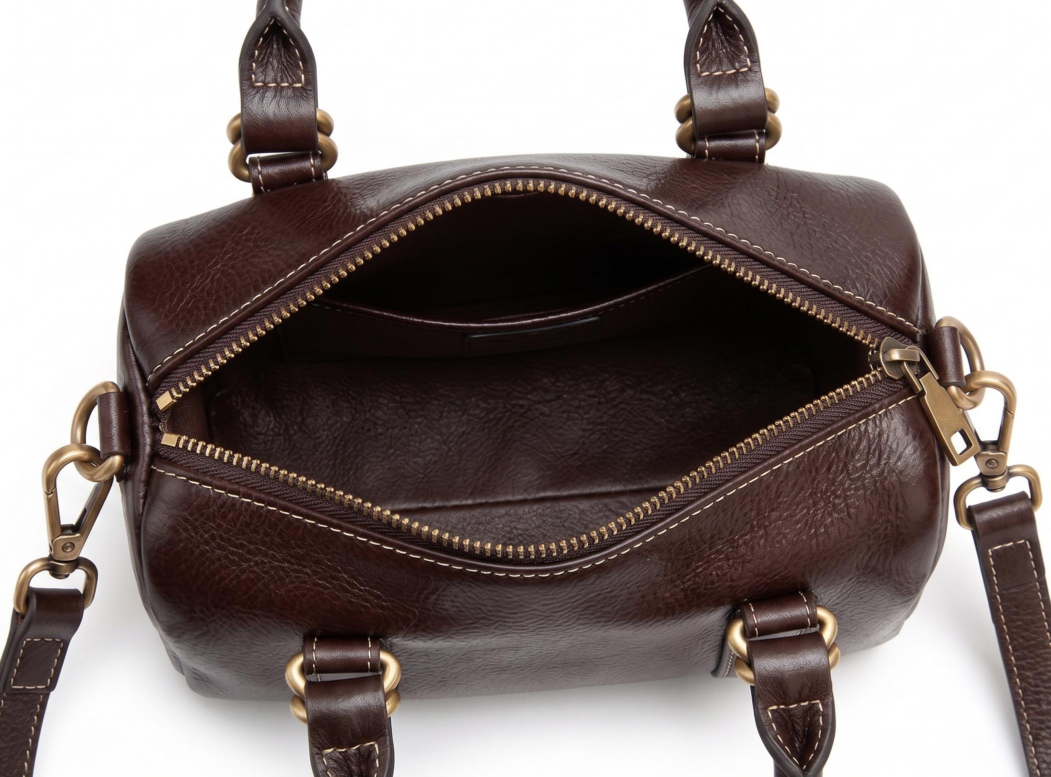 Valmio Telora Leather Women's Bag - dark brown
