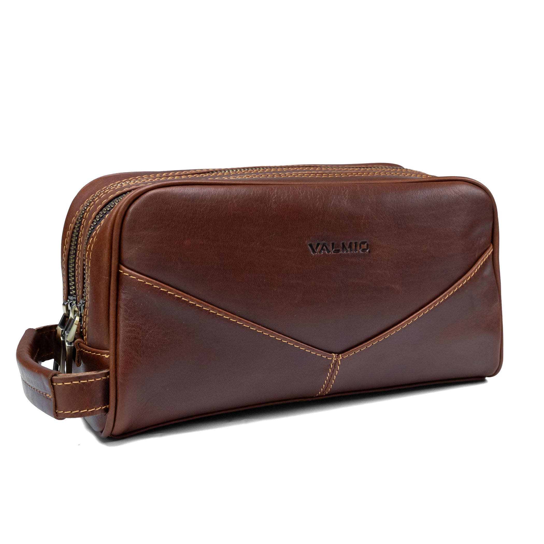 Trousse de toilette en cuir Valmio Hornes