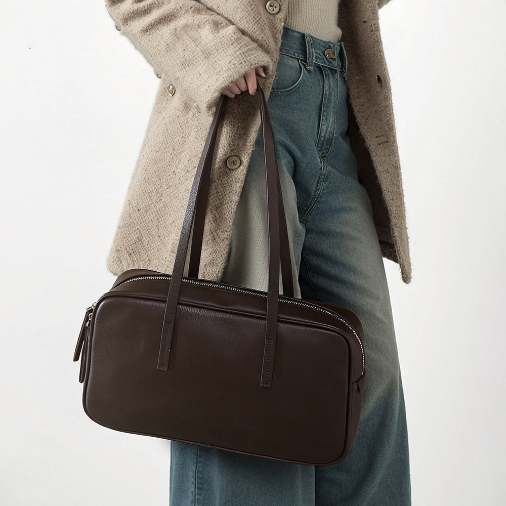Sac à main pour femme en cuir Valmio Renora - noir