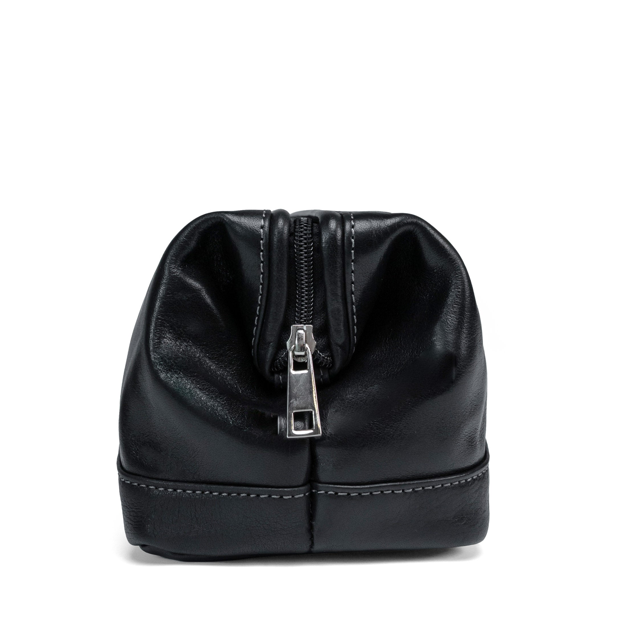 Black Leather Toiletry Bag Valmio Sedona