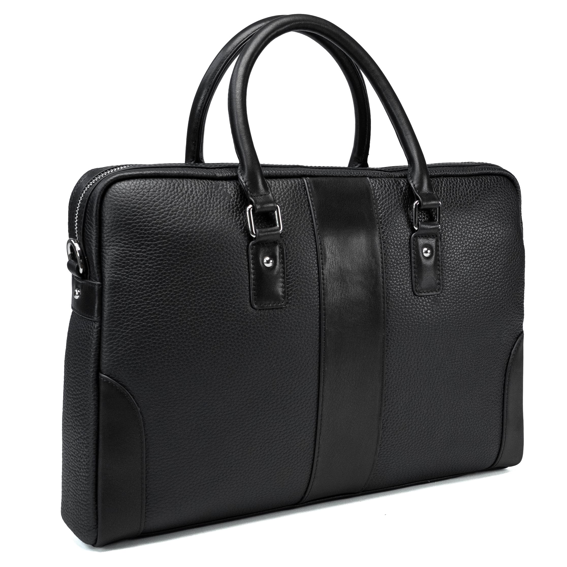 Sac d'affaires Forton en cuir noir
