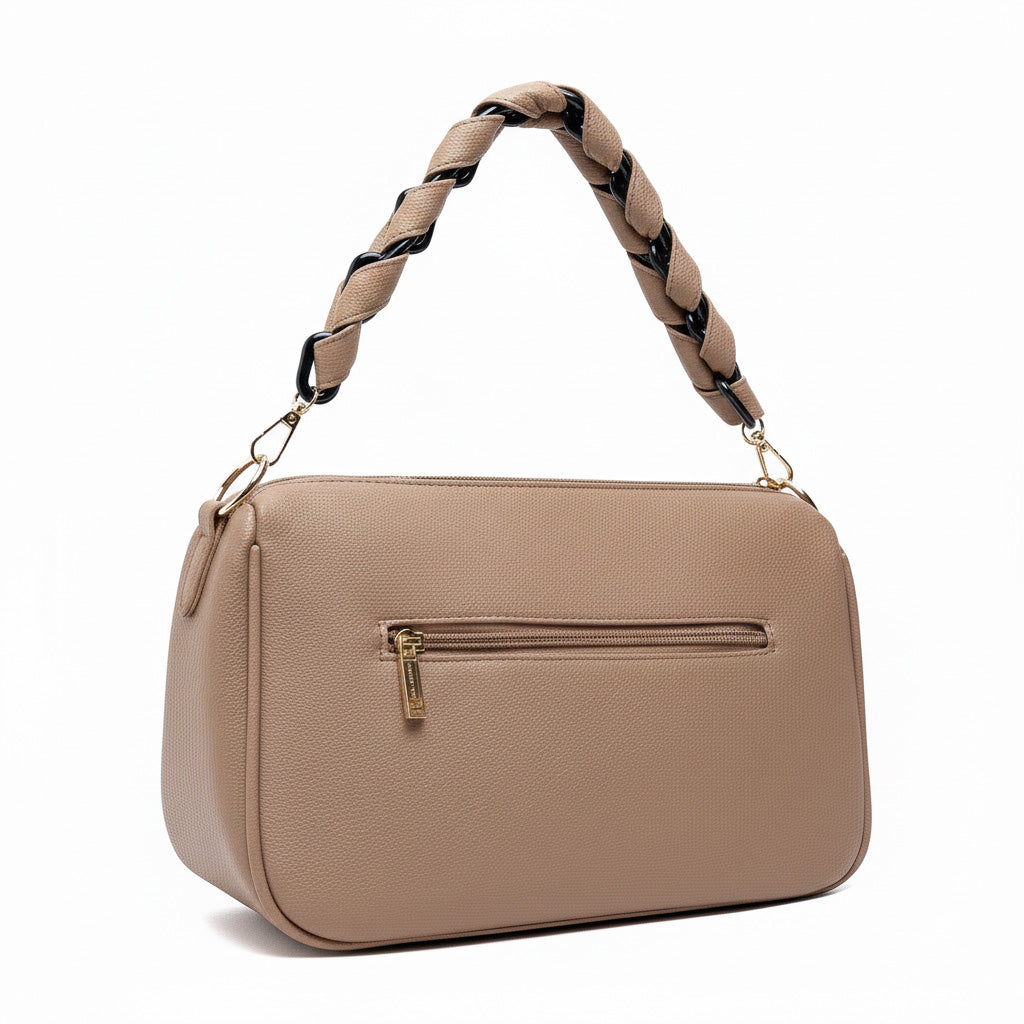 PIERRE CARDIN WX21 306 Taupe eco-leather handbag