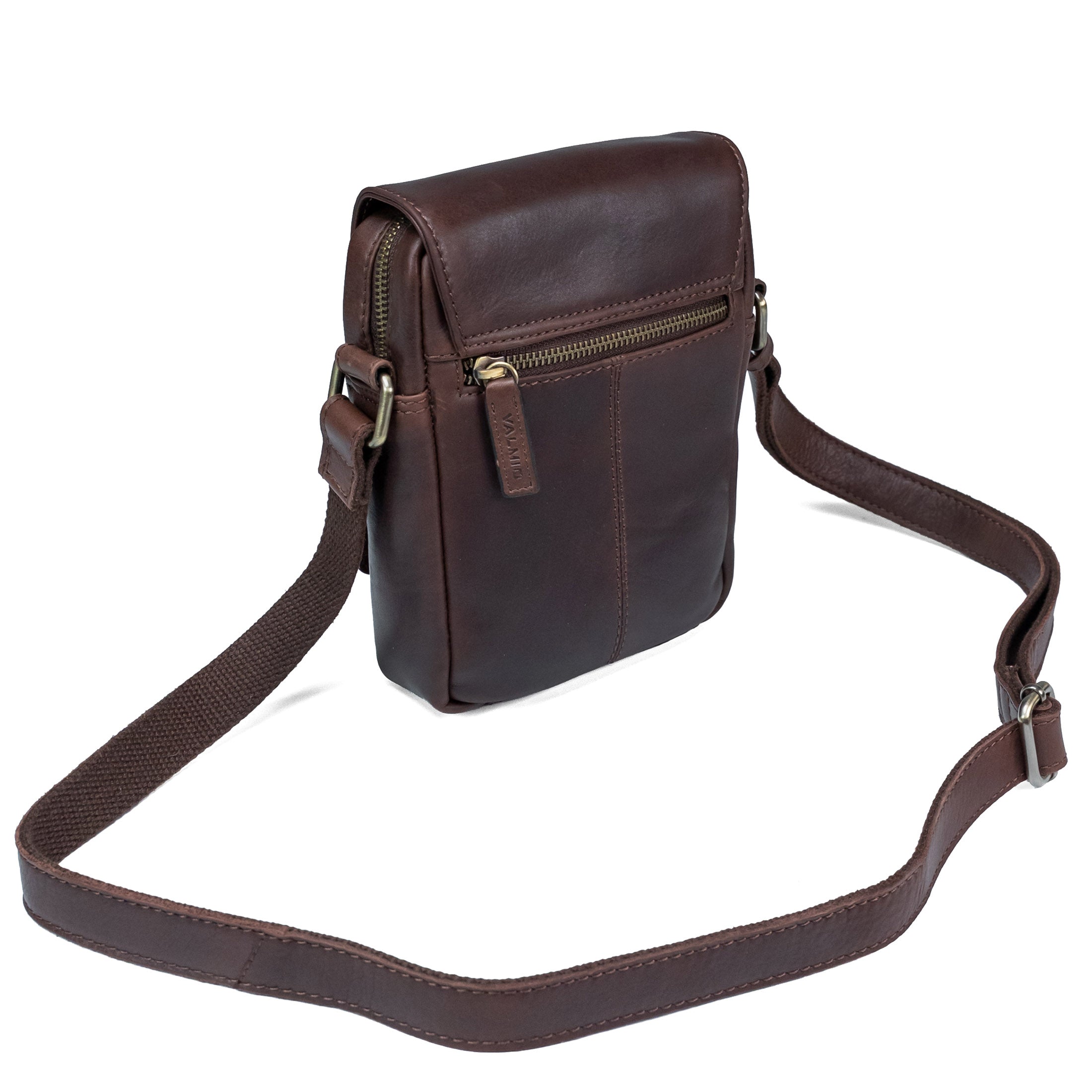Brown Leather Shoulder Bag Valmio 5012