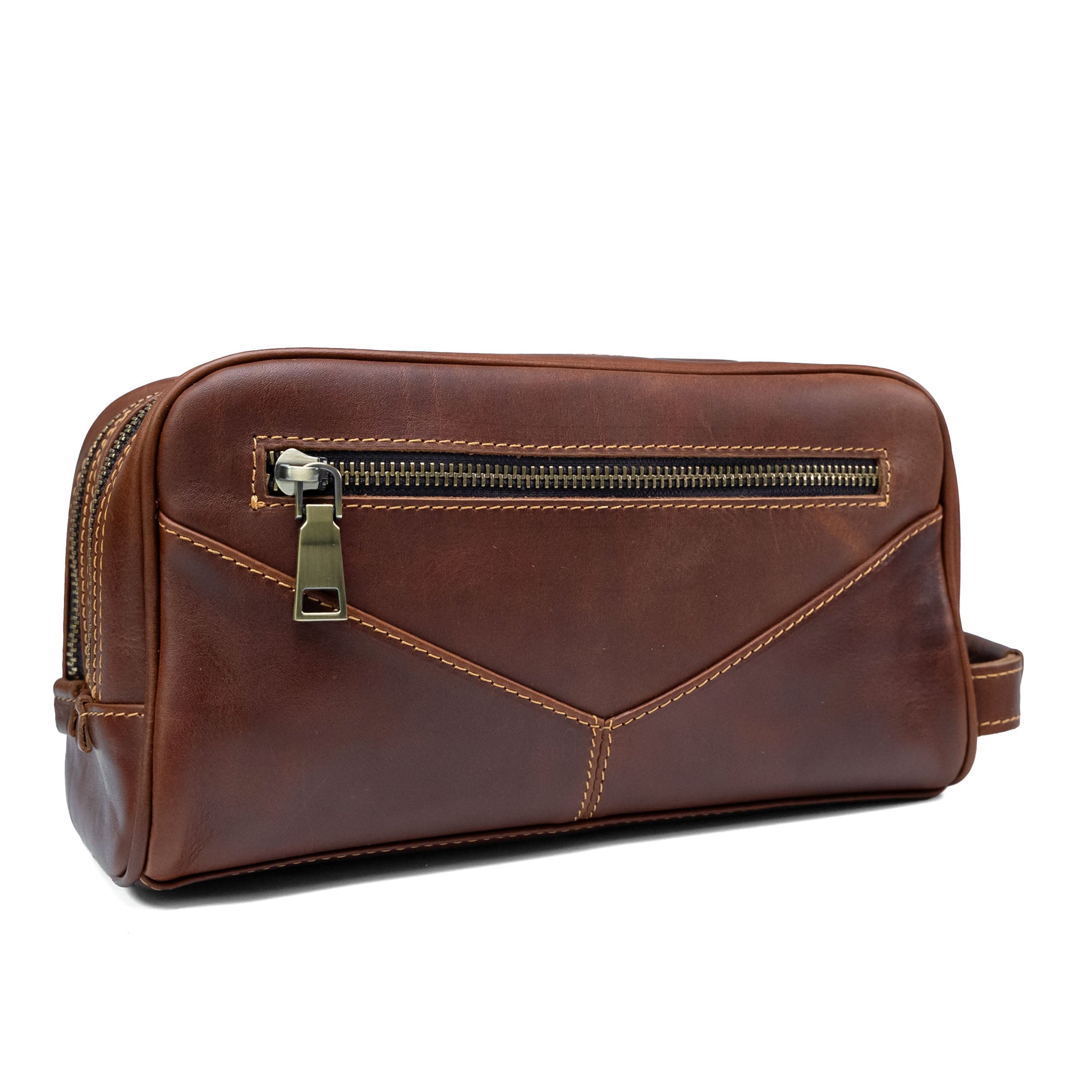 Trousse de toilette en cuir Valmio Hornes