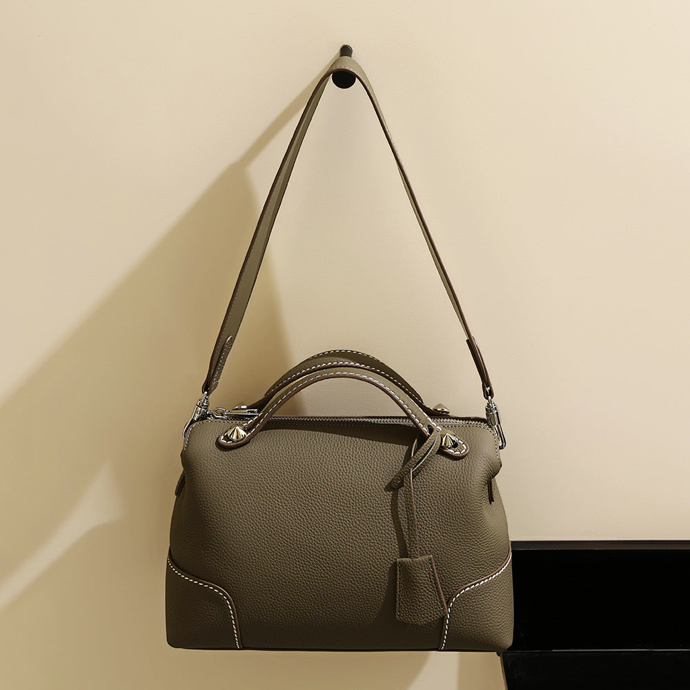 Sac à main en cuir pour femme Valmio Kenora - gris