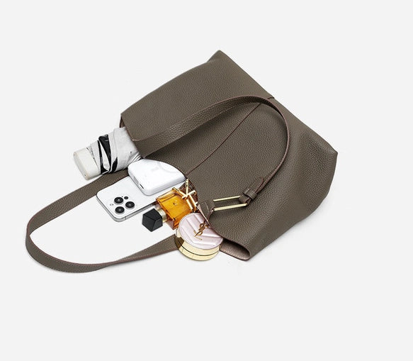 Bolso de cuero para mujer Valmio Terina - café