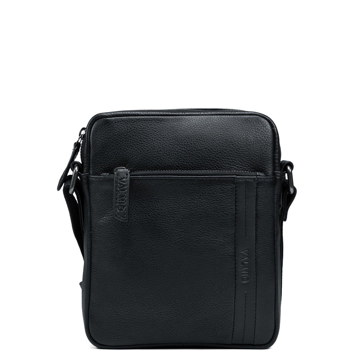 Sac bandoulière pour homme en cuir noir Valmio Lino-L