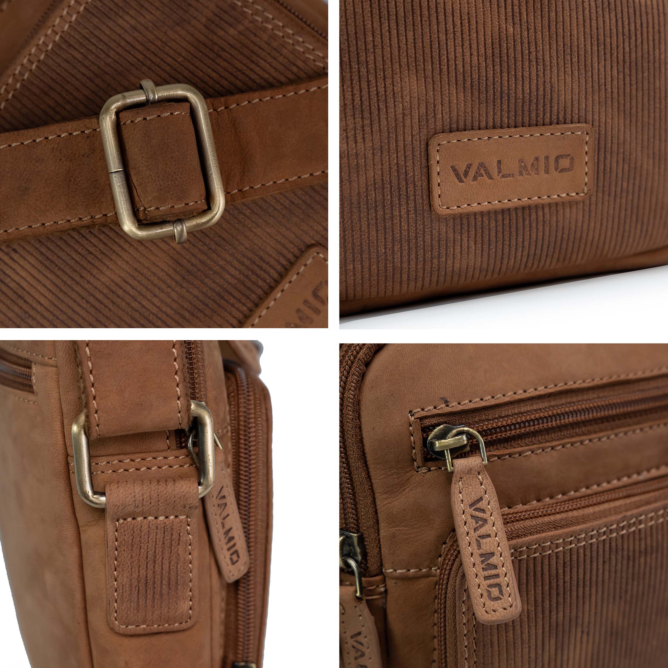 Bolso de hombro Valmio Craft color tostado oscuro