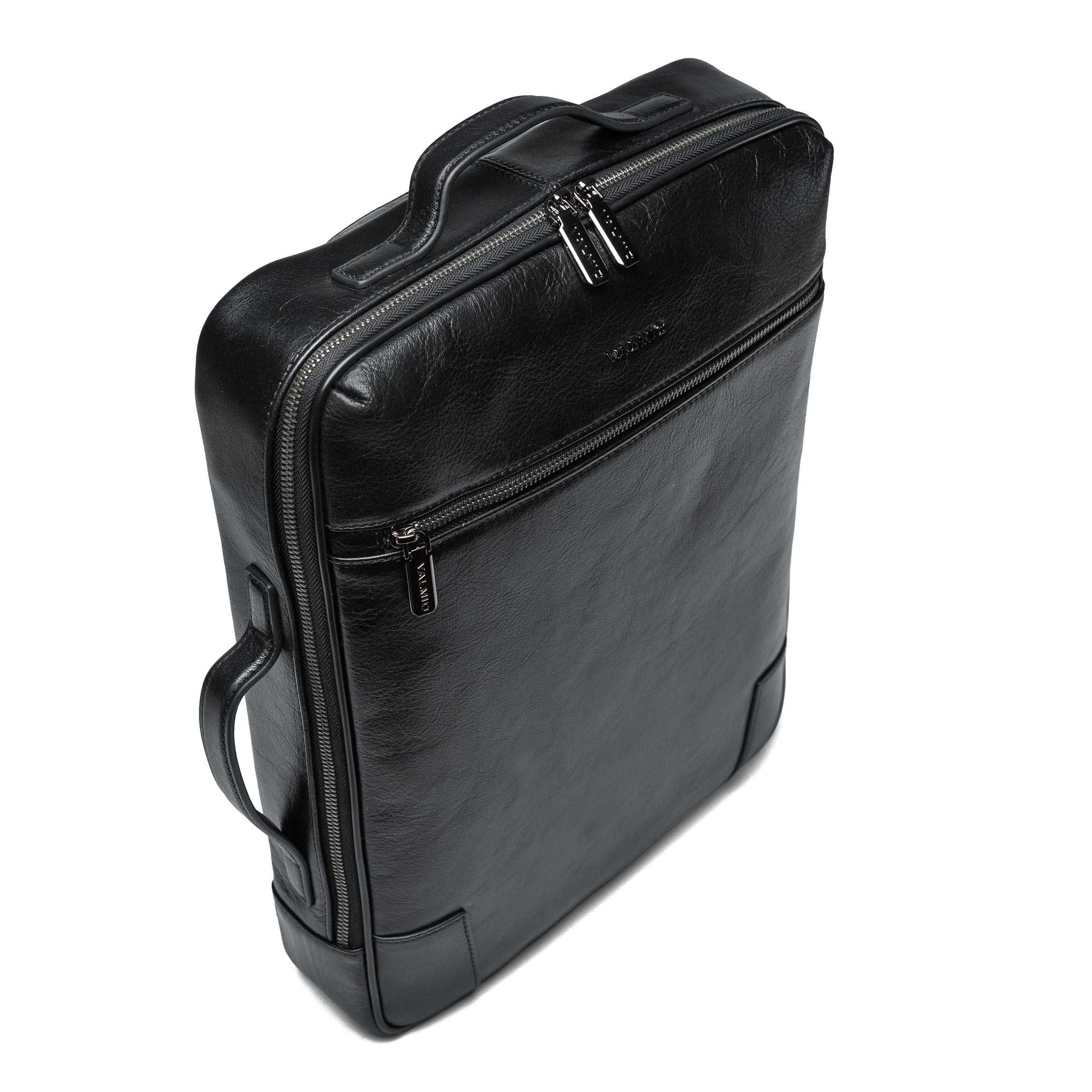 Luxuriöser Leder-Rucksack Valmio Ardent - schwarz