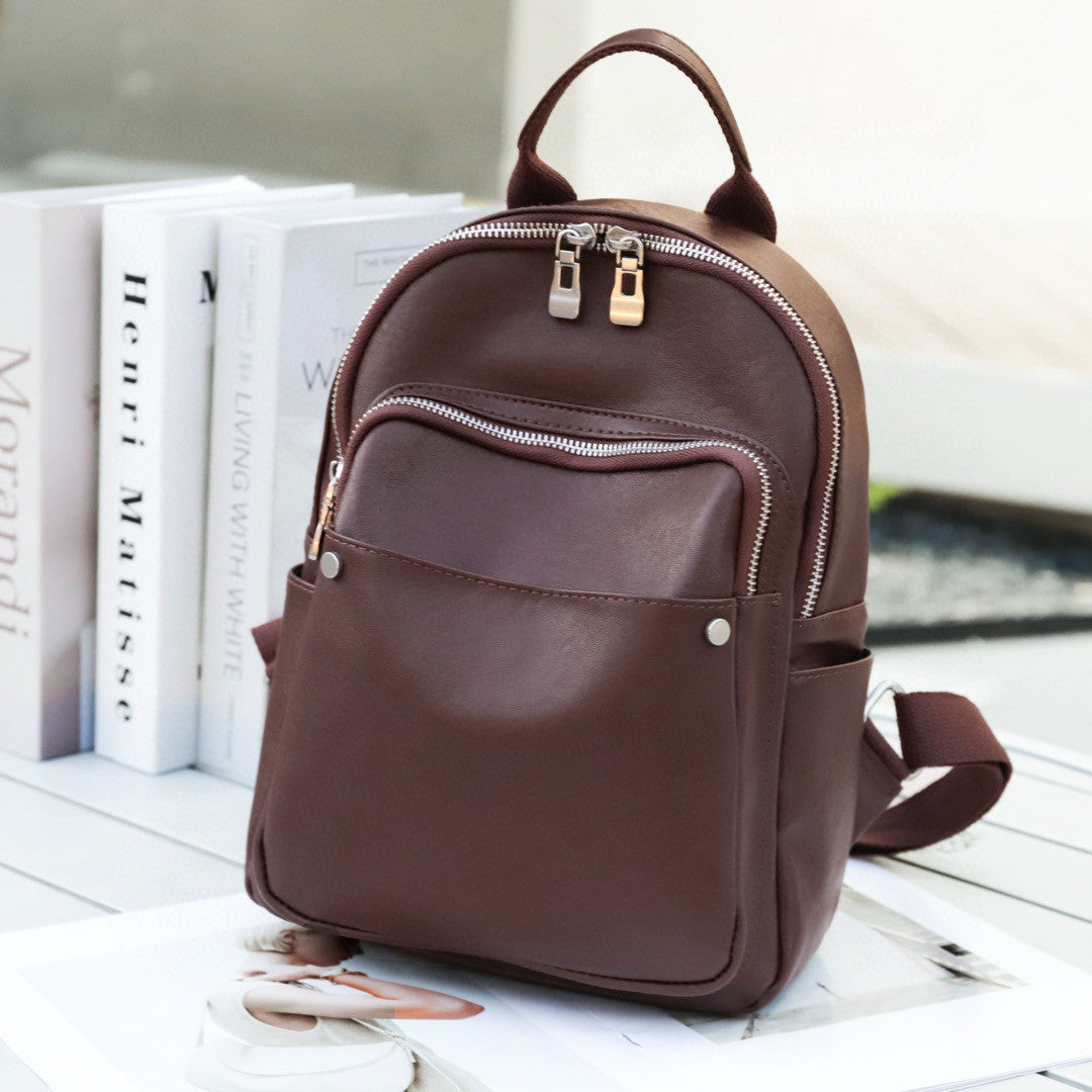 Valmio Nelora Leather Women's Backpack - Brown