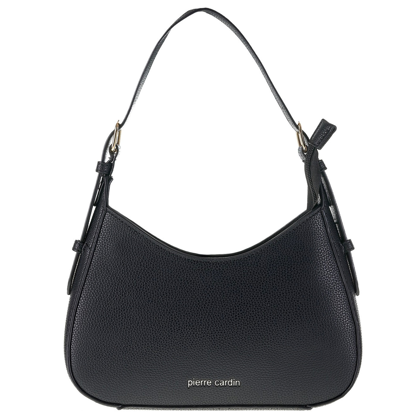 PIERRE CARDIN 7401 Schwarze Öko-Leder-Handtasche