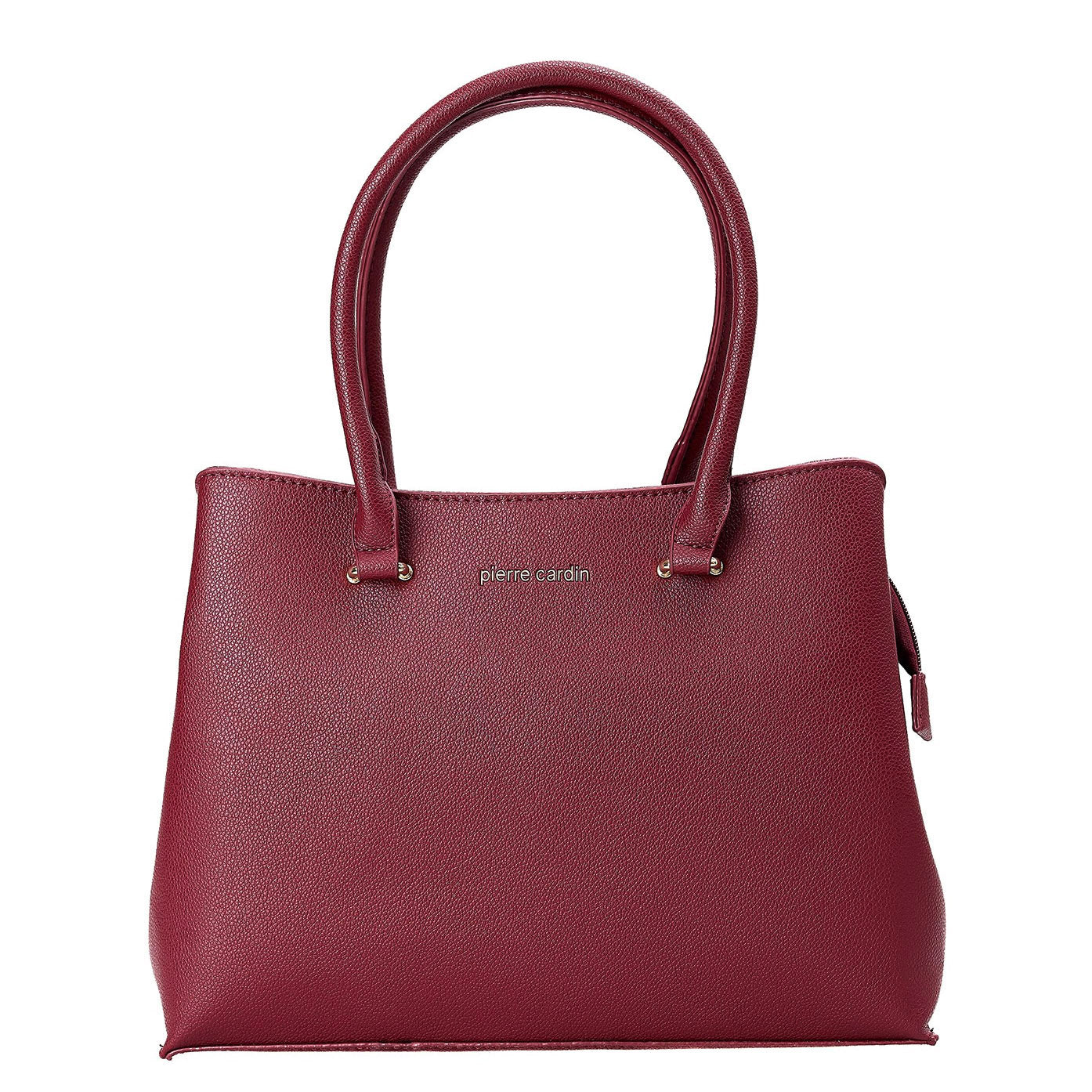 Bolso de mano de cuero ecológico PIERRE CARDIN 1245 Burdeos