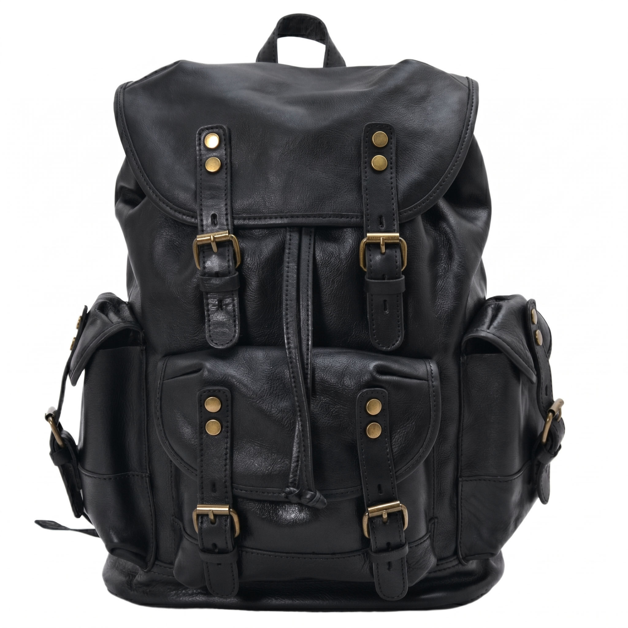 Sac à dos en cuir Valmio Norden - noir