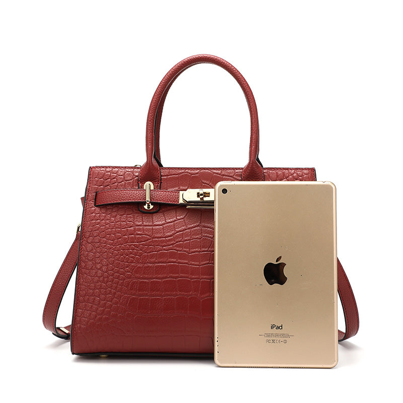 Valmio Dinara Leder Damenhandtasche - Rot