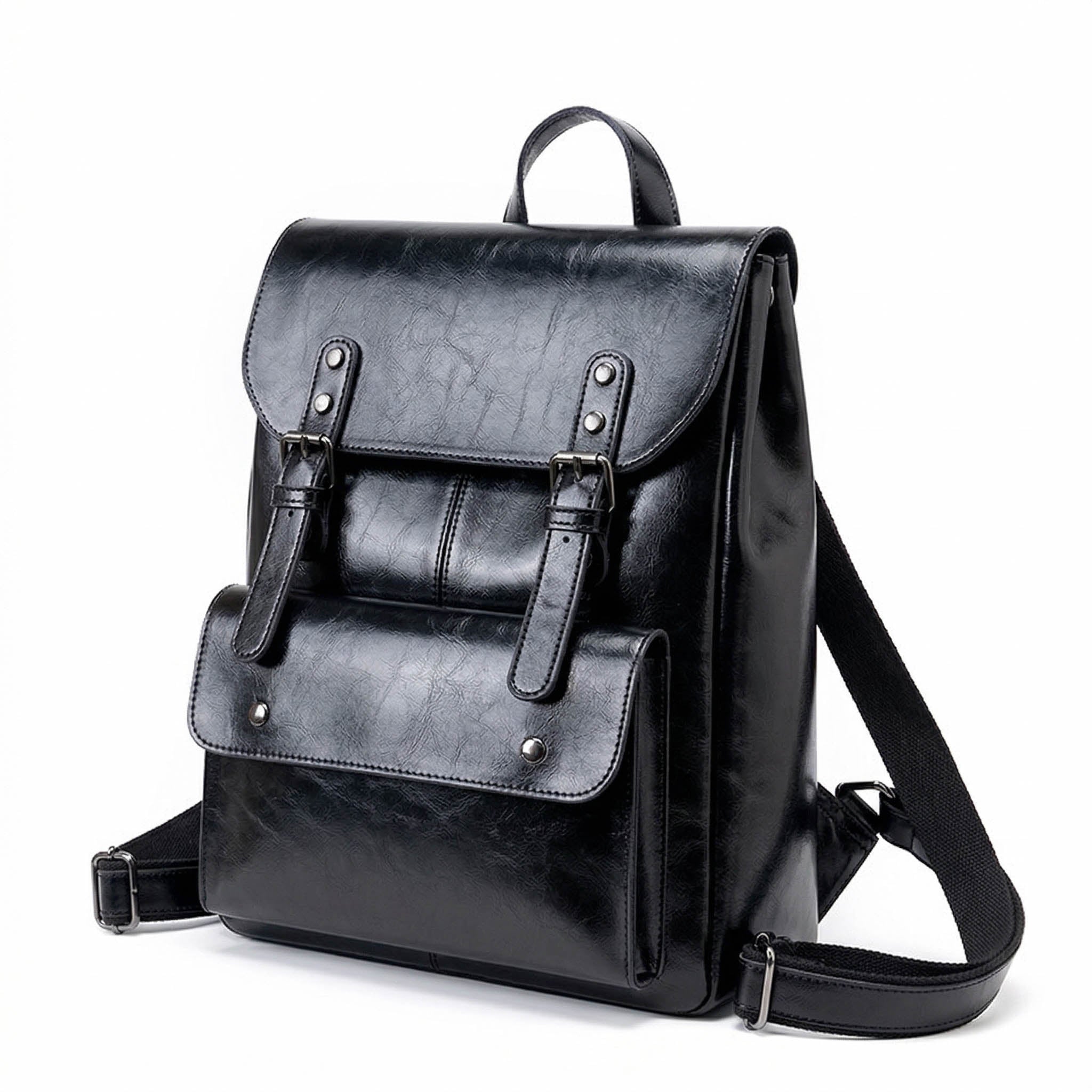 Sac à dos femme en cuir Valmio Nelora - noir
