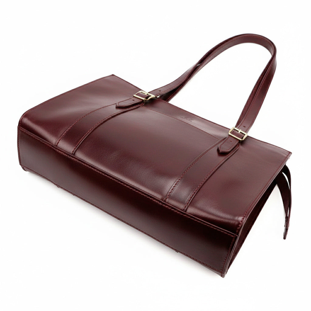 Bolso de mano de cuero burdeos Florence 54