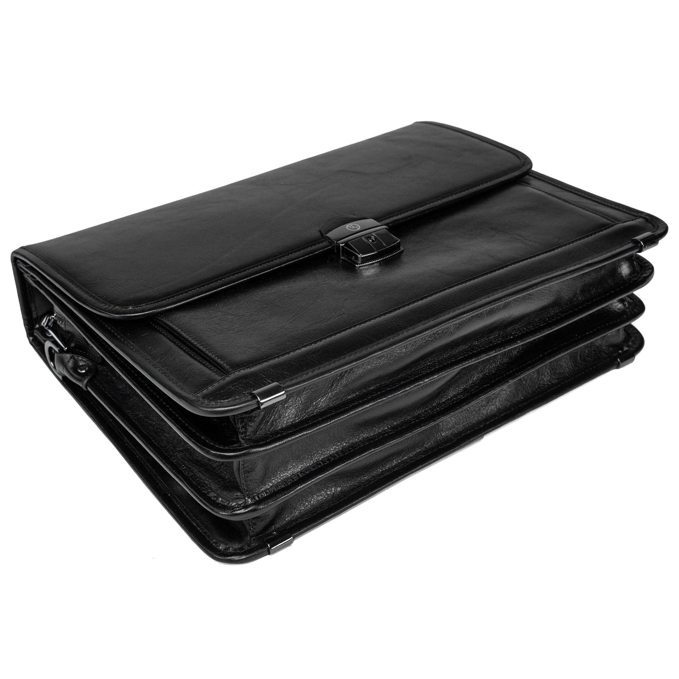 Serviette en cuir pour homme Arven noir