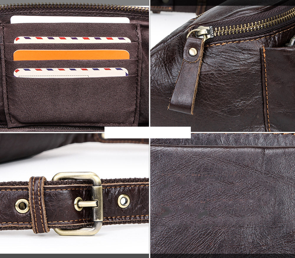 Bolso cinturón de cuero para hombre Valmio Rolls