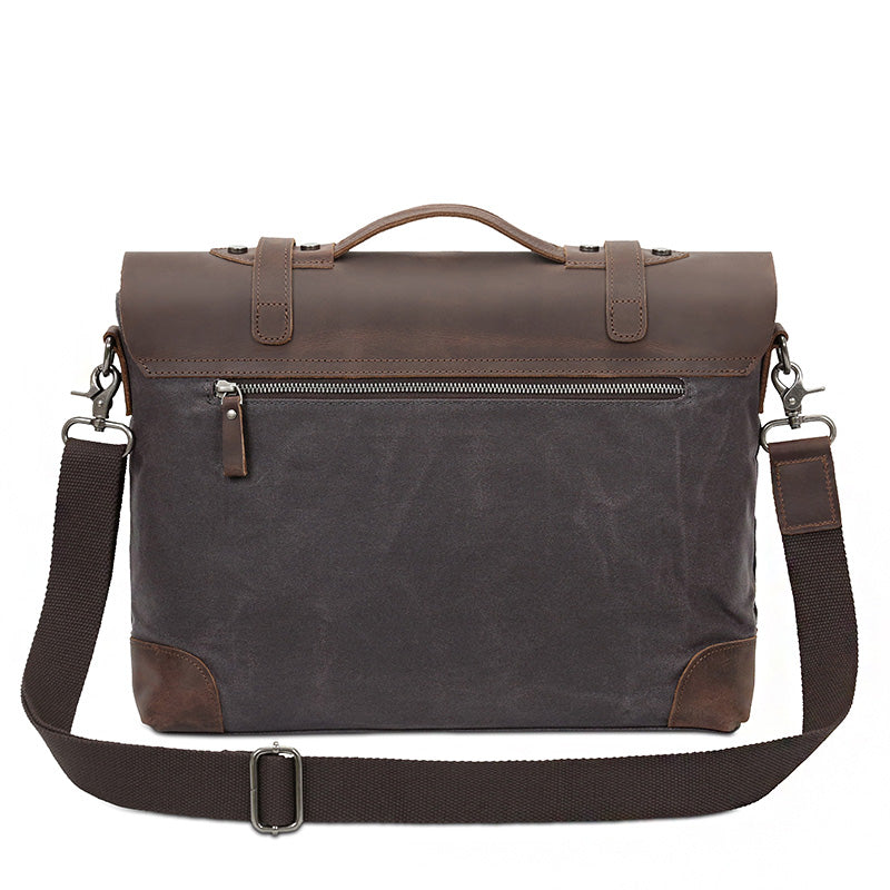Serviette en cuir pour homme Valmio Weston – gris foncé