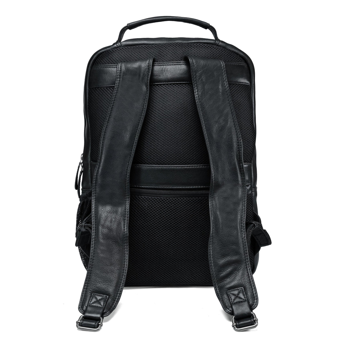 Valmio Lands Leather Backpack - Black