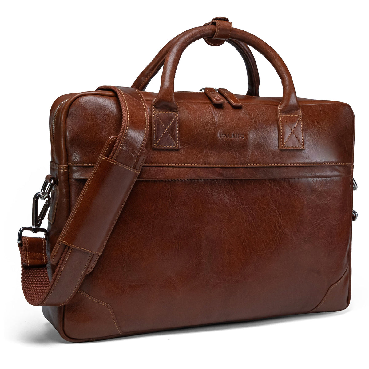 Sacoche pour ordinateur portable pour homme Valmio Hawes - marron