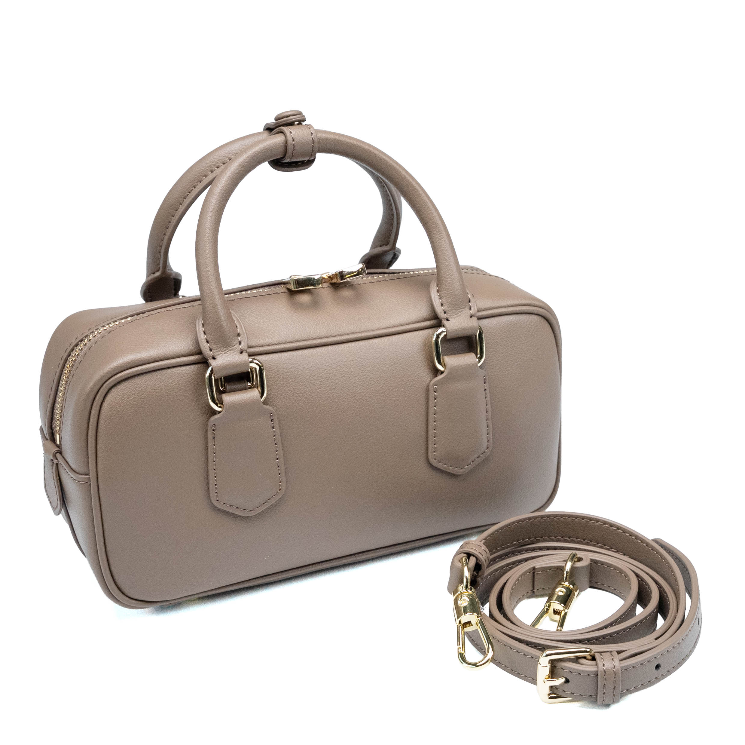 Sac à main femme en cuir Valmio Perina BEIGE
