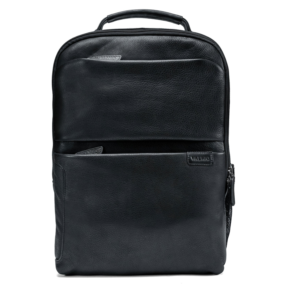 Valmio Lands Leather Backpack - Black