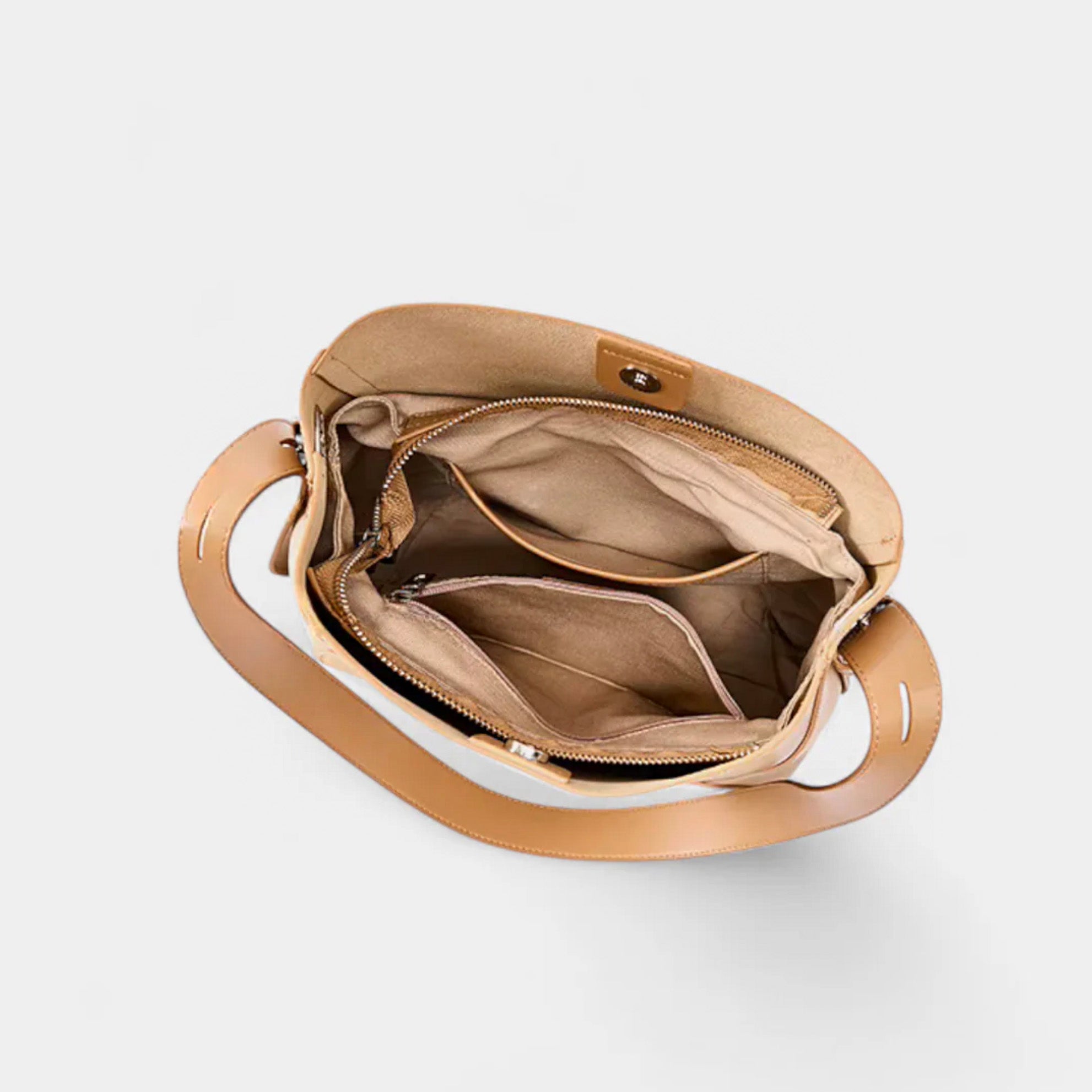 Valmio Jelina Leder-Damentasche - Khaki