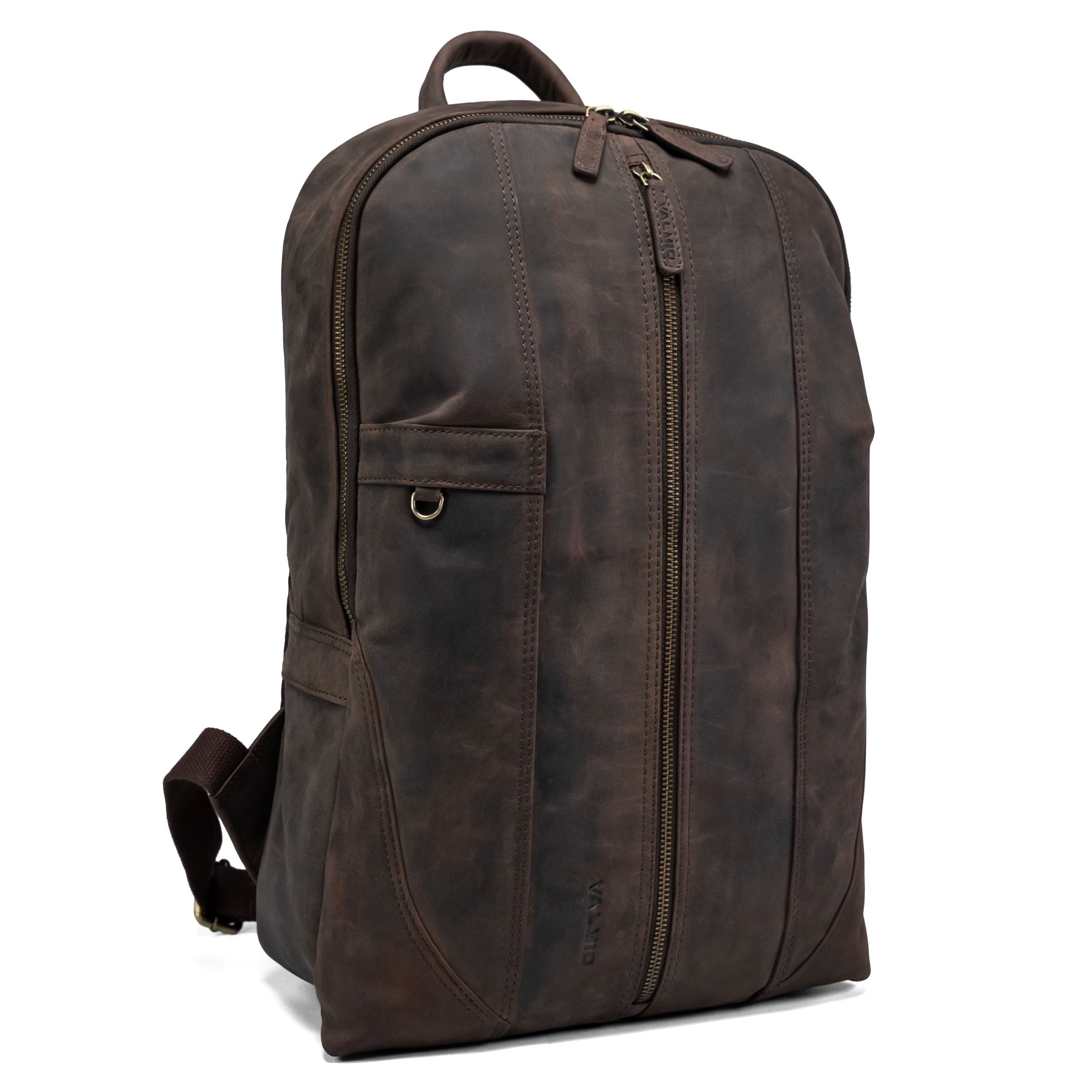 Valmio Gale Lederrucksack Braun