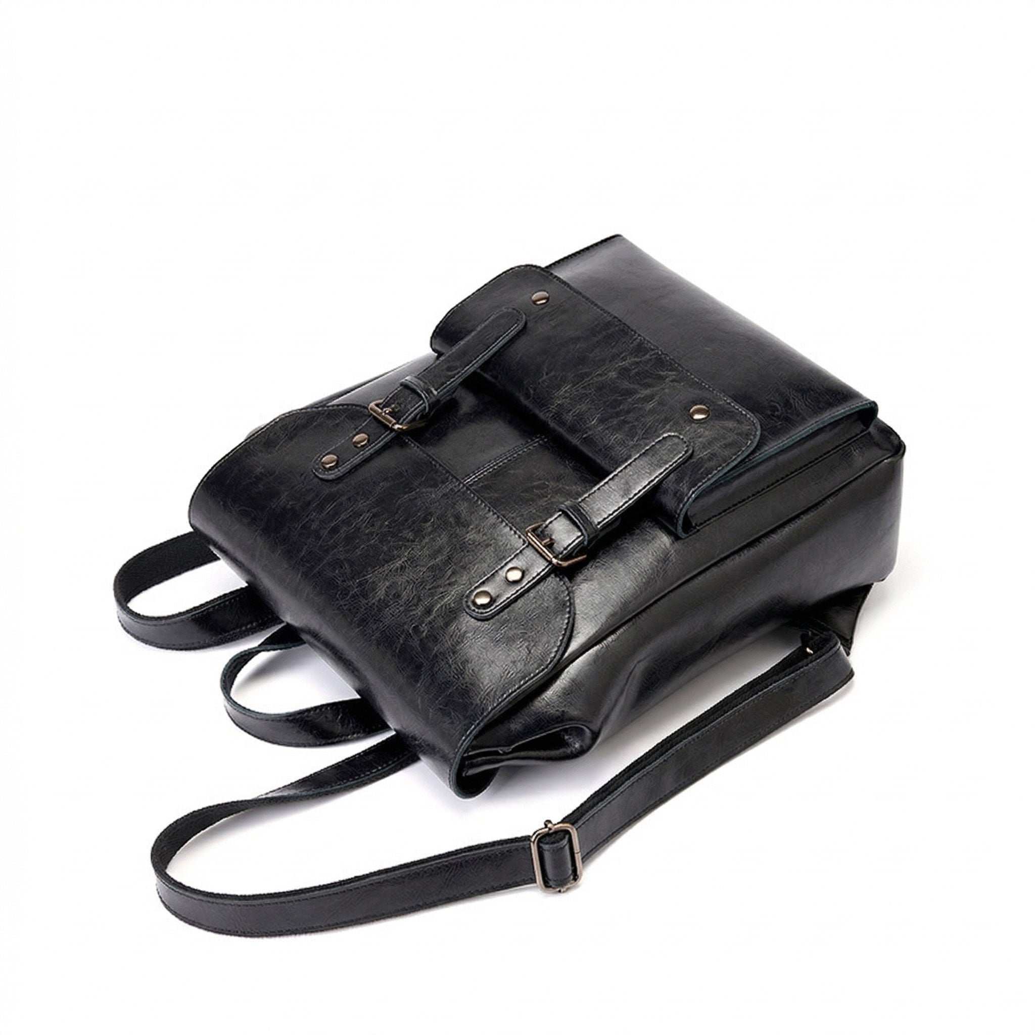 Sac à dos femme en cuir Valmio Nelora - noir