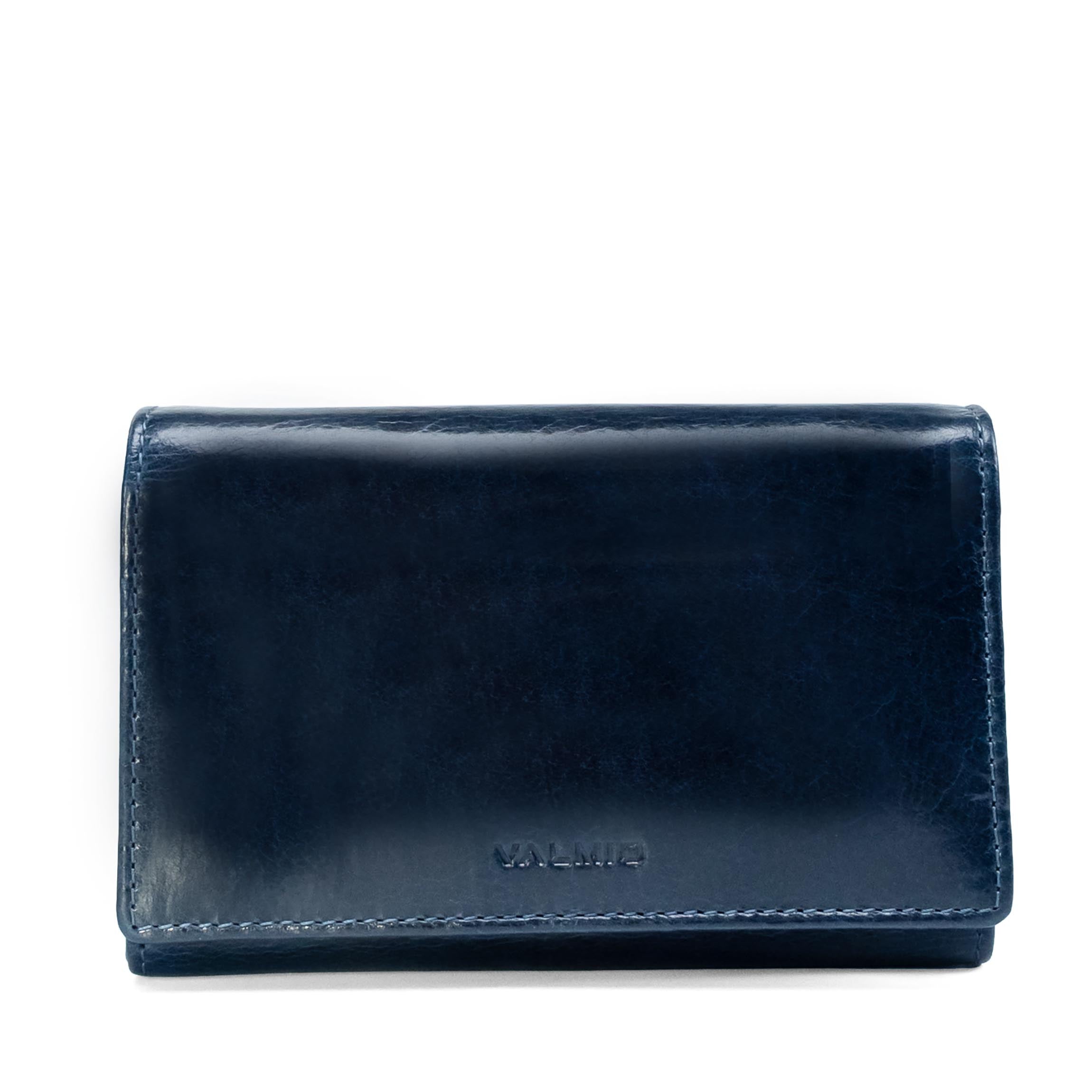 Leren damesportemonnee Valmio Nyos 2430 Donkerblauw