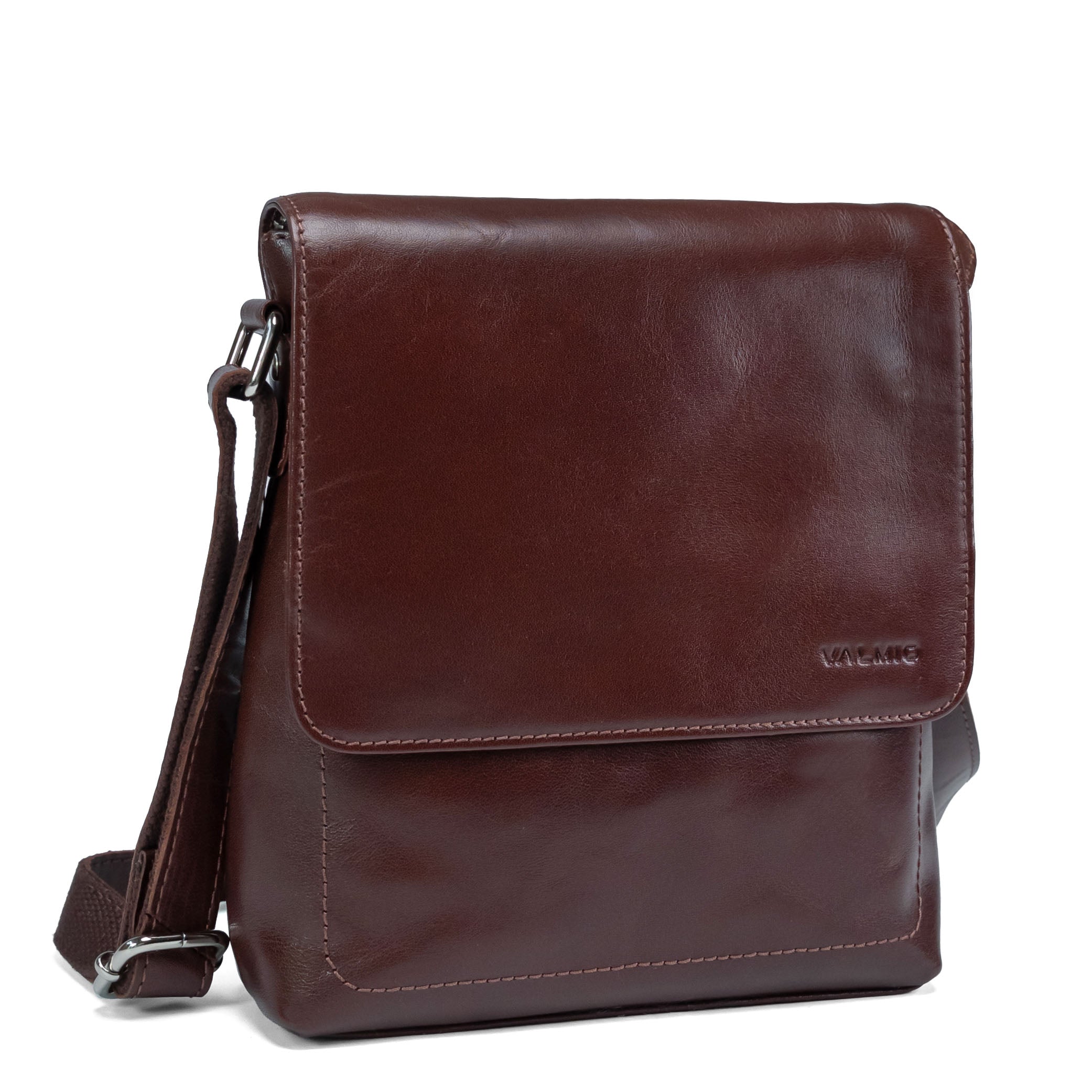 Sac bandoulière Valmio Boro brun rougeâtre
