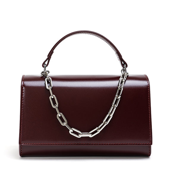 Sac à main en cuir pour femme Valmio Rinora - bordeaux