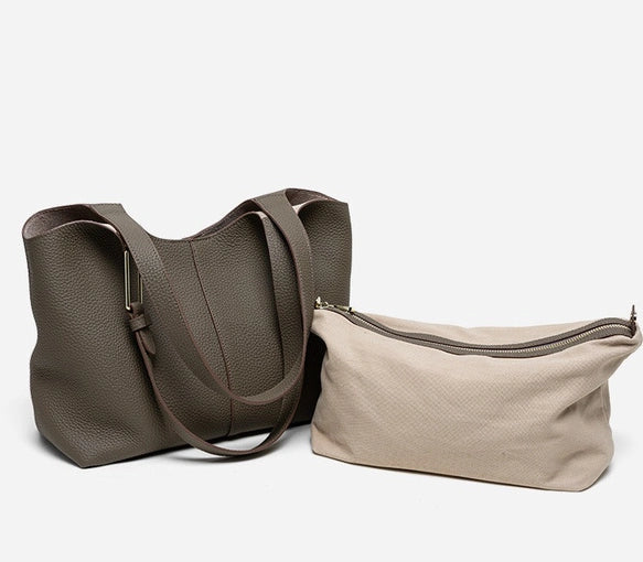 Bolso de cuero para mujer Valmio Terina - café