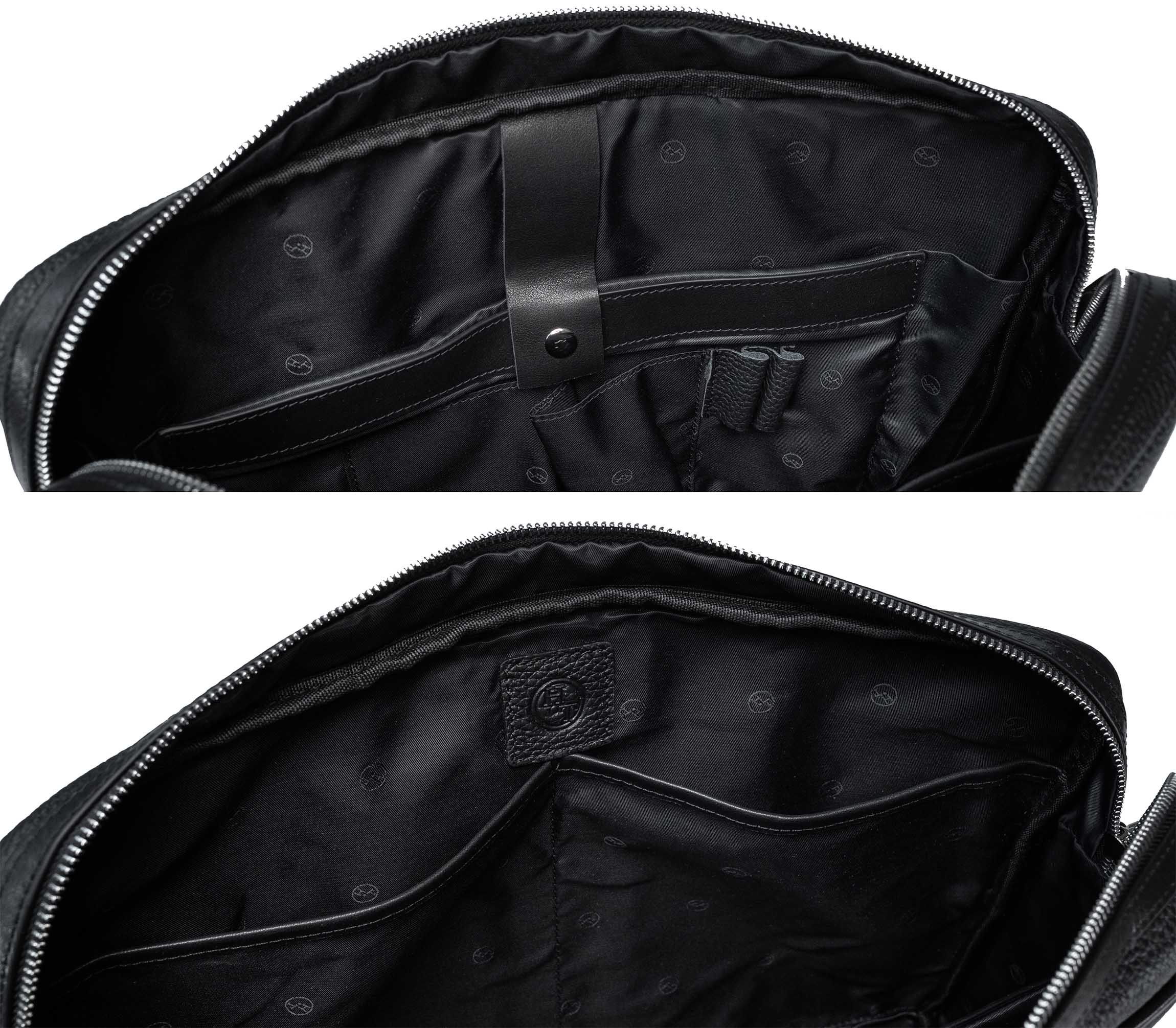 Sac d'affaires Forton en cuir noir