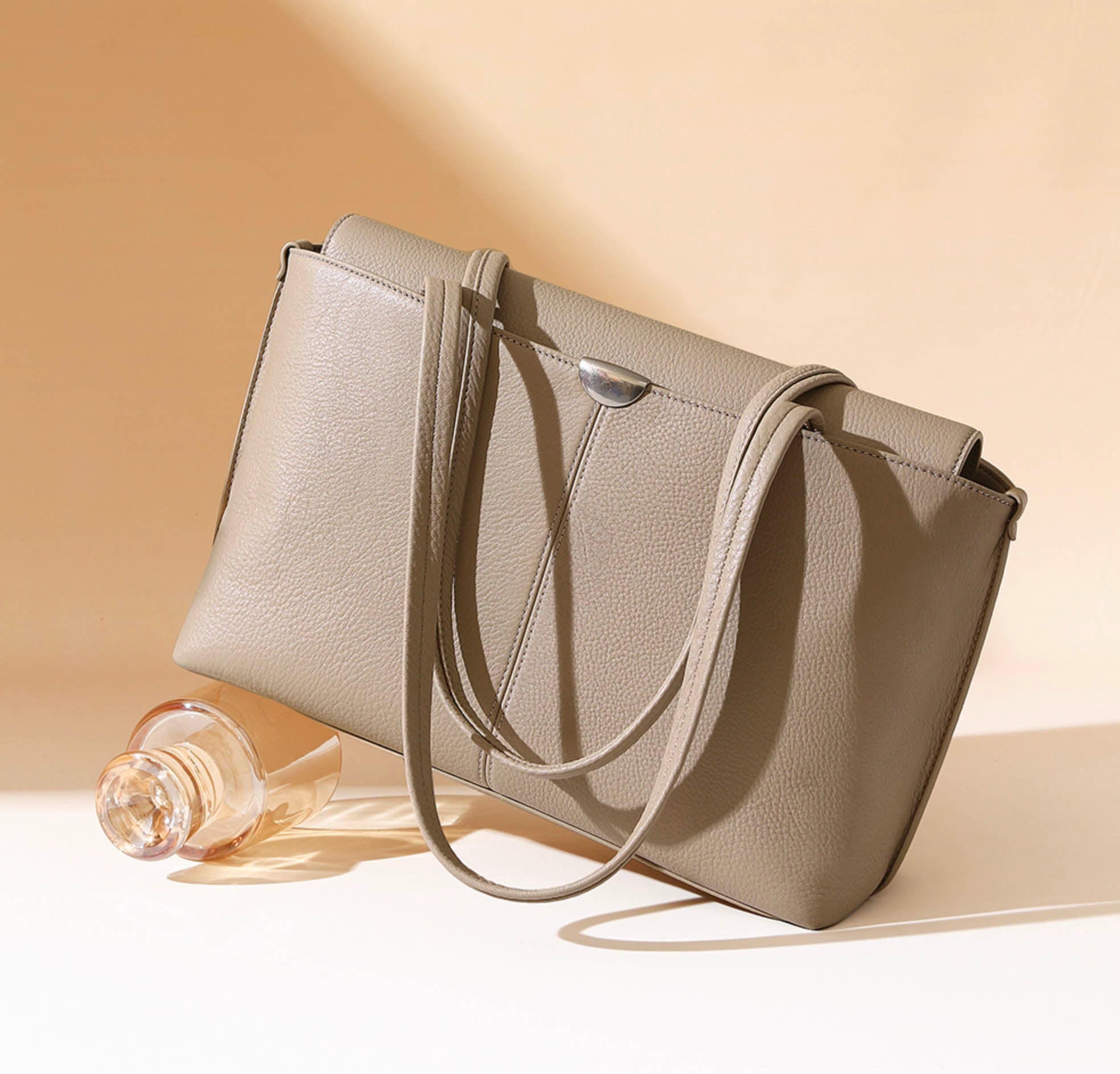 Sac à main en cuir pour femme Valmio Denora - moka