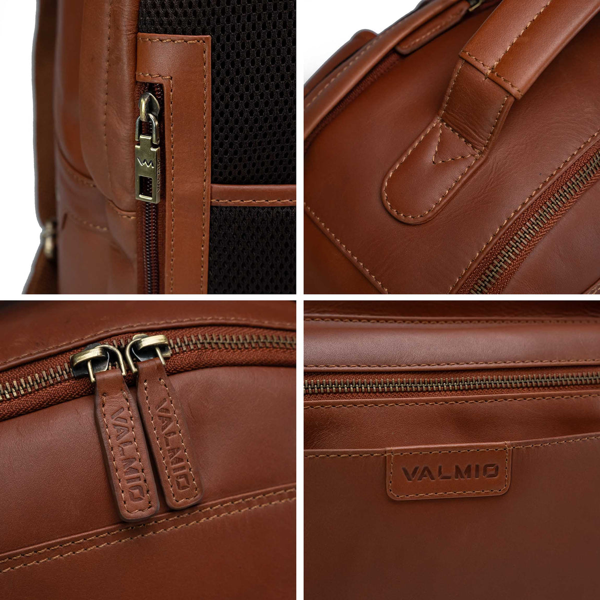 Valmio Royal Leather Backpack Cognac