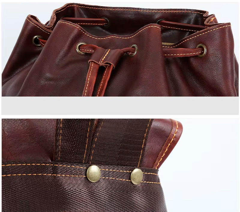 Sac à dos en cuir Valmio Norden - marron