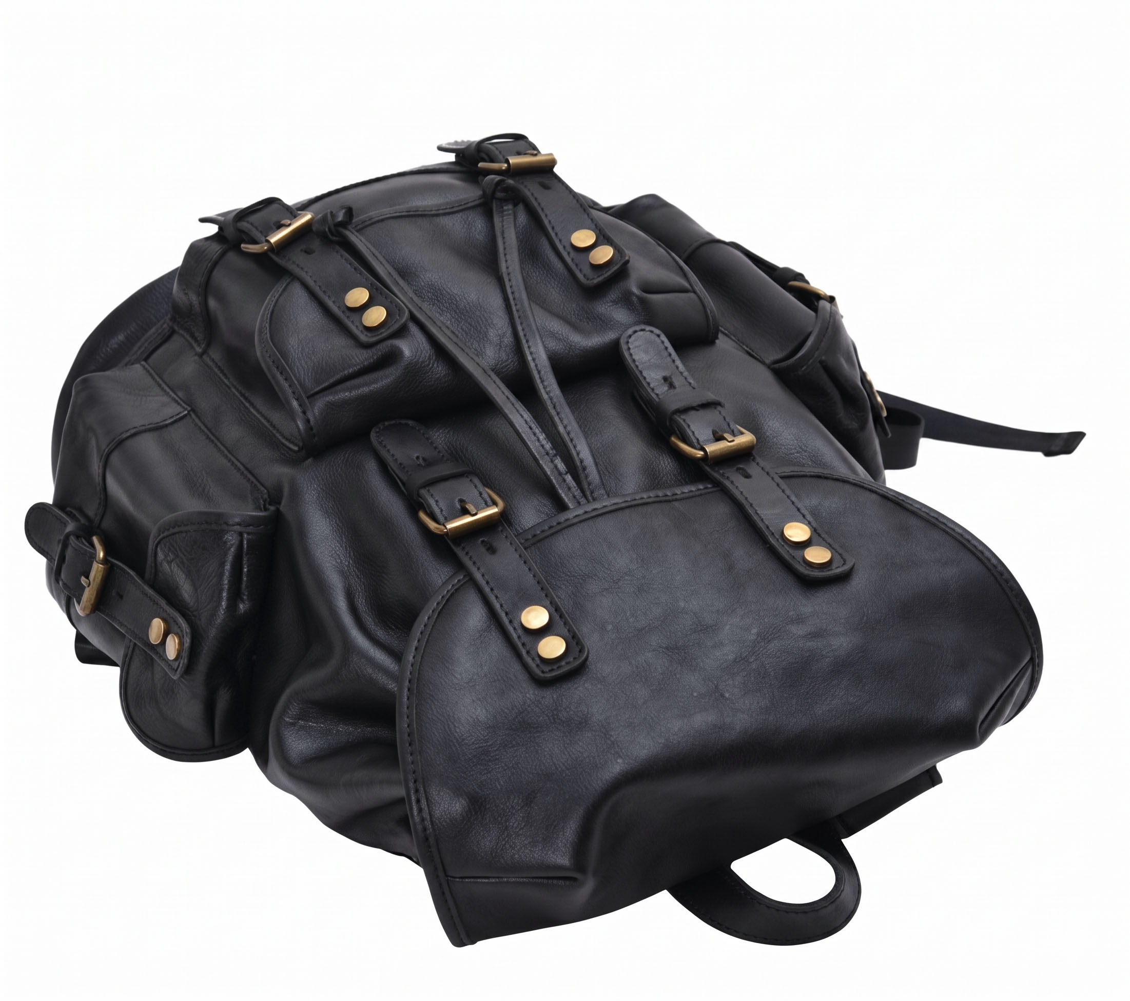Sac à dos en cuir Valmio Norden - noir
