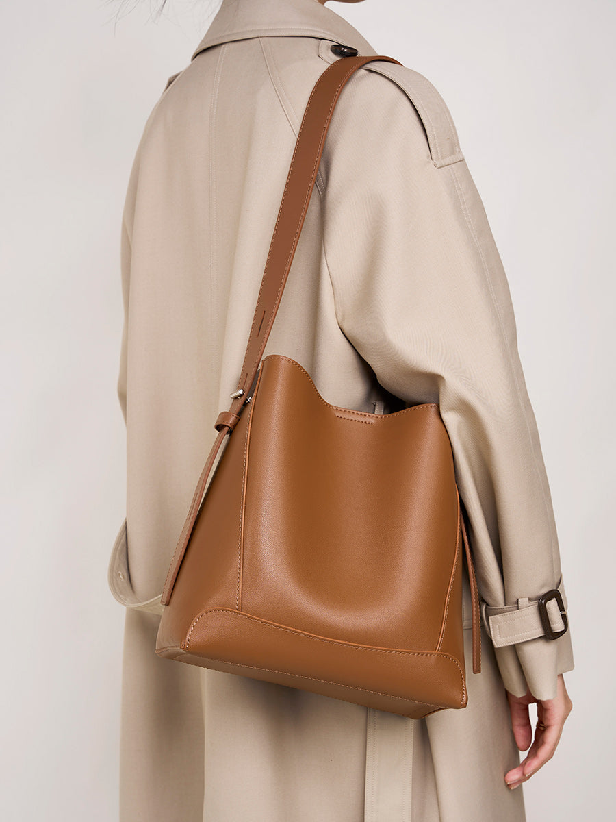 Valmio Jelina Leather Women's Bag - Beige