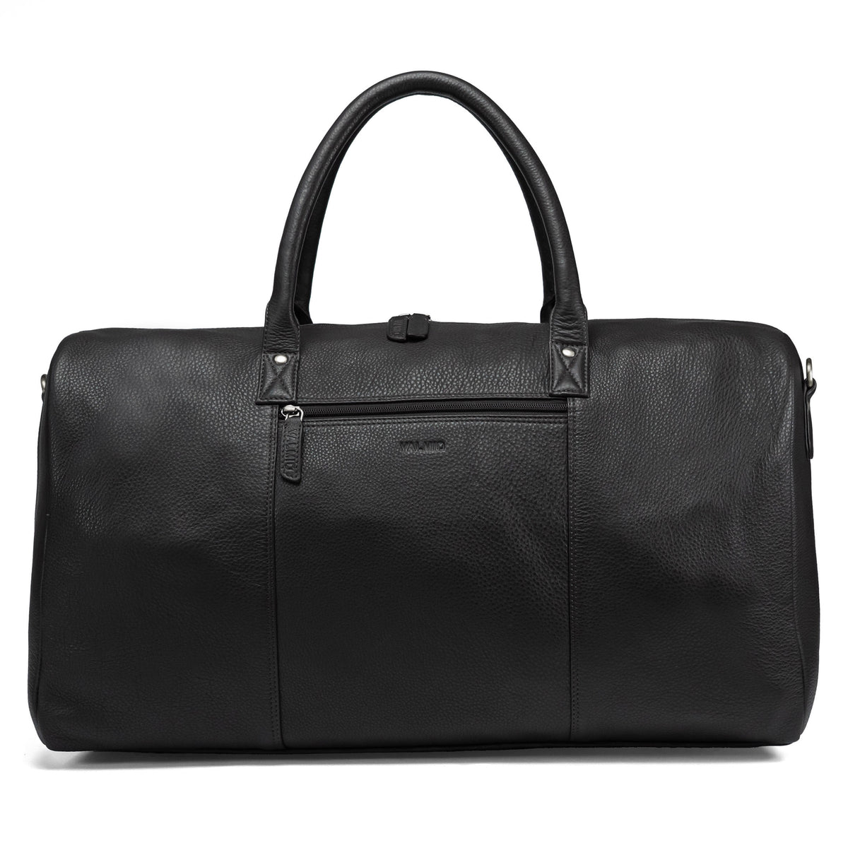 Sac de voyage noir en cuir pleine fleur, modèle Valmio Asfo, pour homme