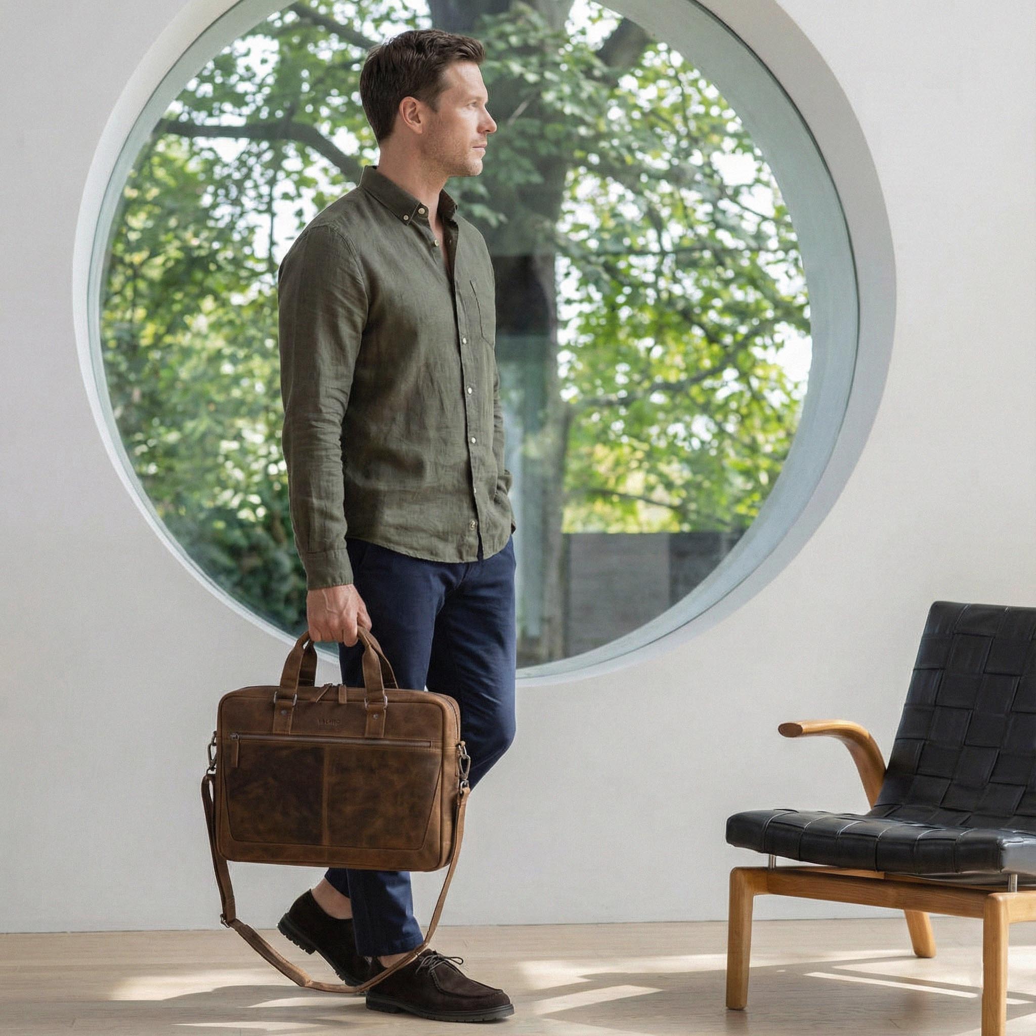 Large Men's Valmio Cargo Vintage Laptop Bag